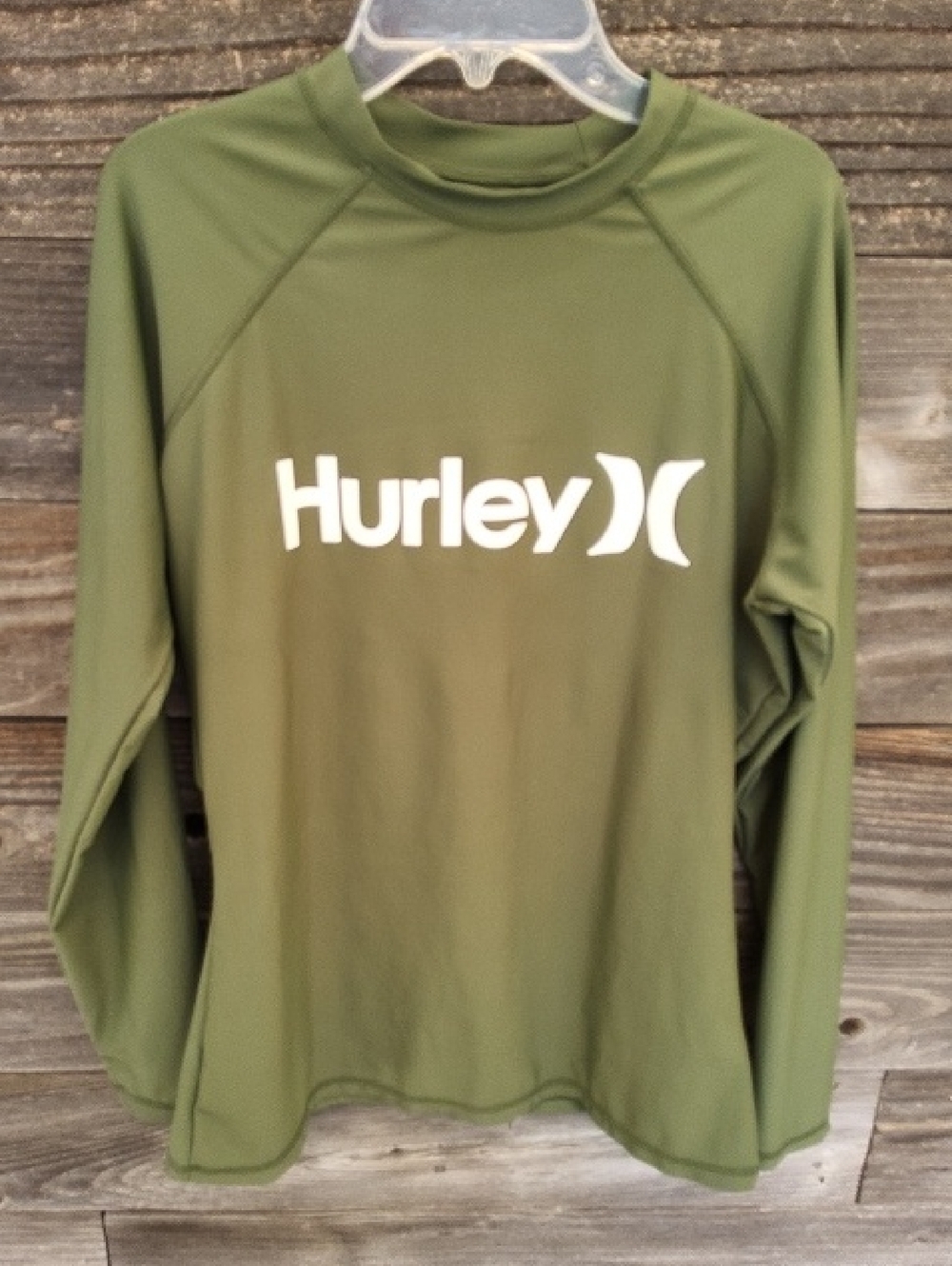 Hurley Green Rashguard Long Sleeved Size 1X